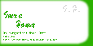 imre homa business card